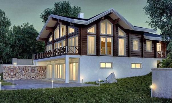 Сайдинг на вентилируемом фасаде дома из газобетона