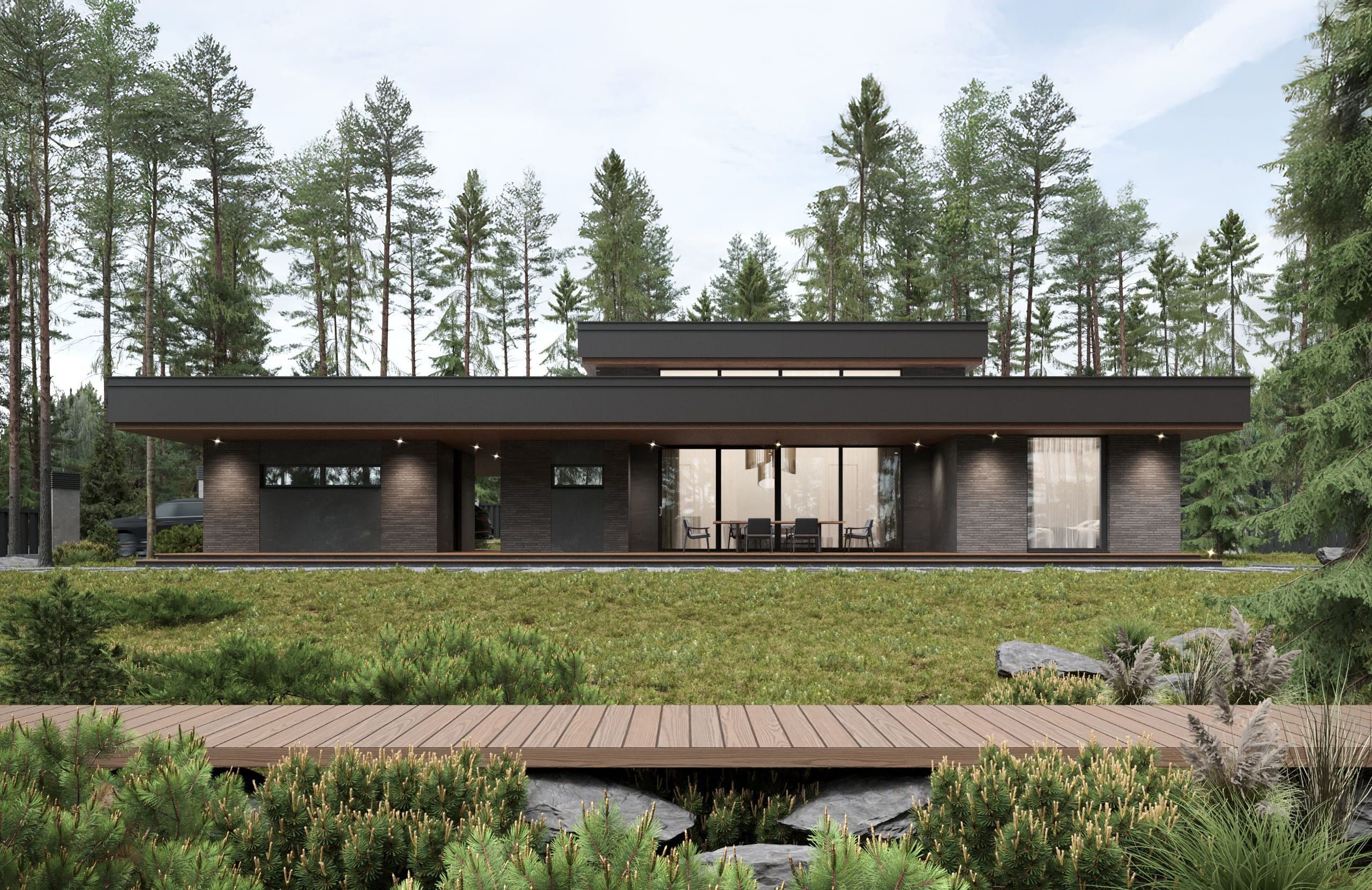 Каменные дома в Финском стиле