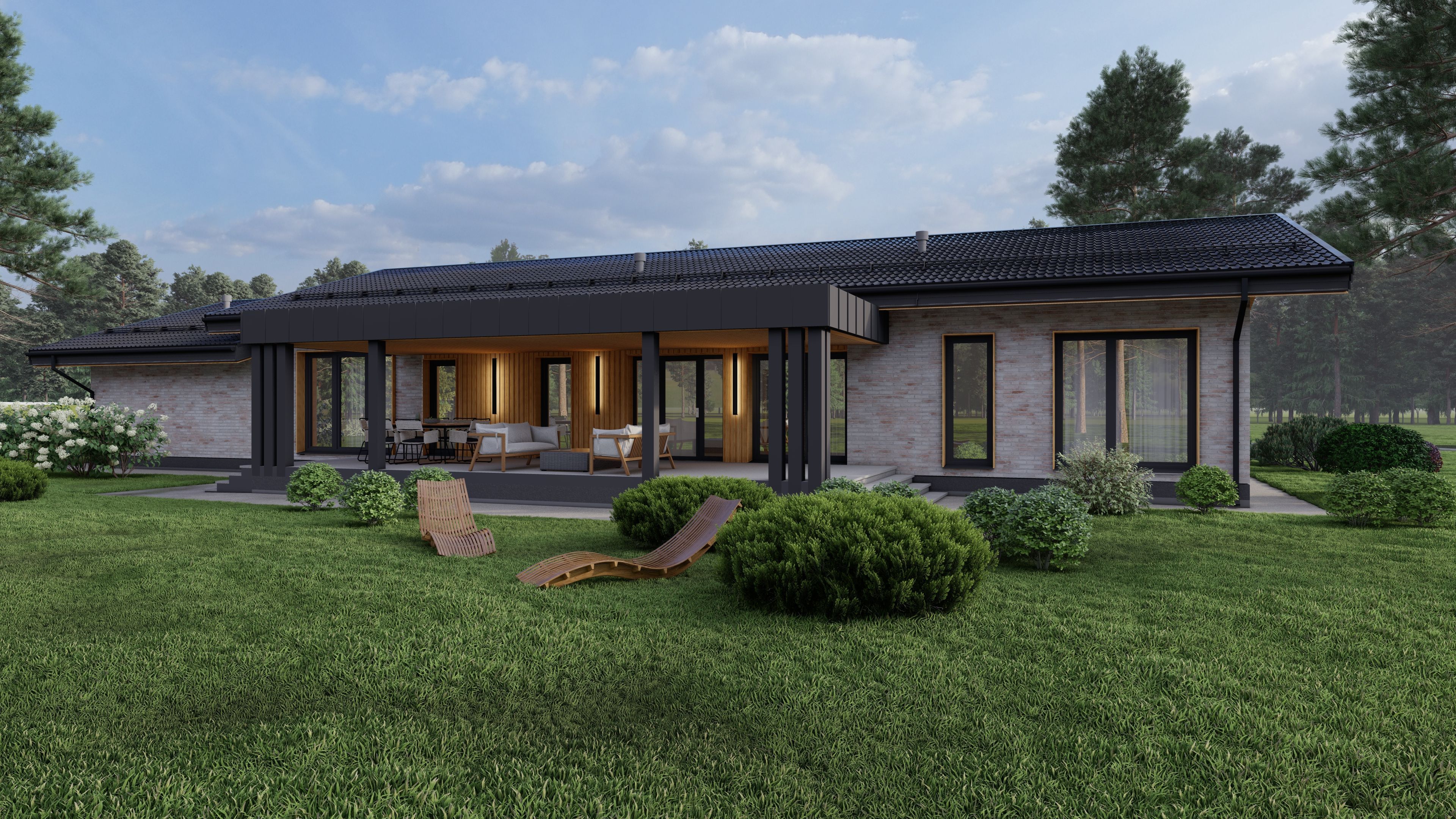 Каменные дома в Скандинавском стиле