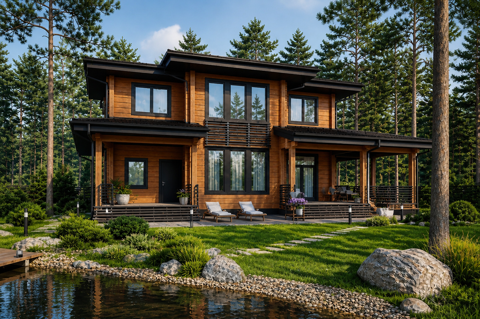 Проект дома из клееного бруса
